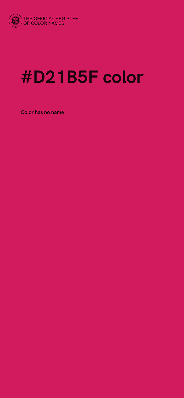 #D21B5F color image