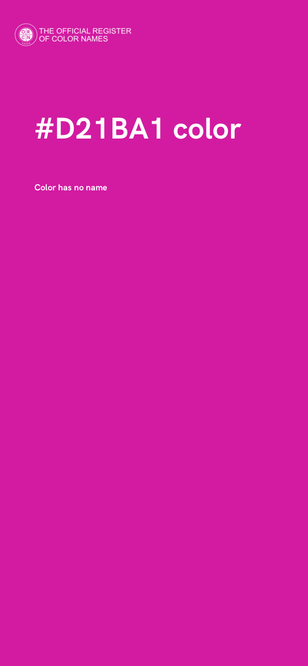 #D21BA1 color image