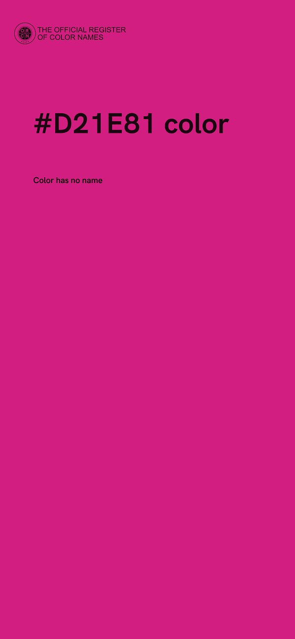 #D21E81 color image