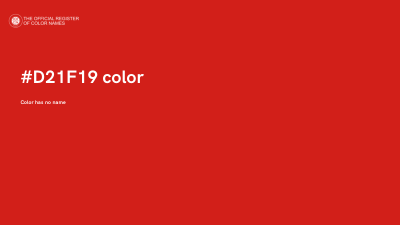 #D21F19 color image