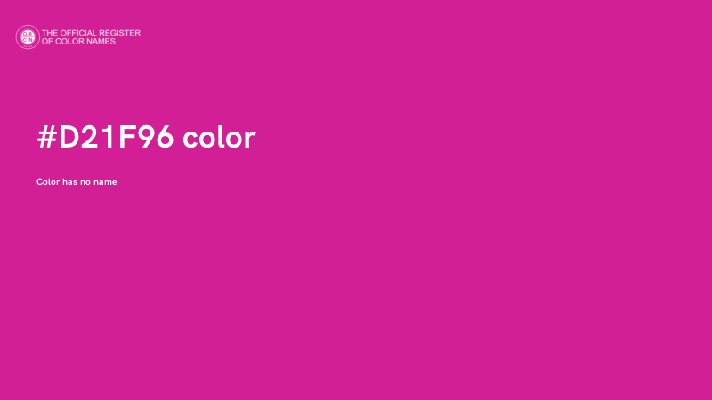 #D21F96 color image