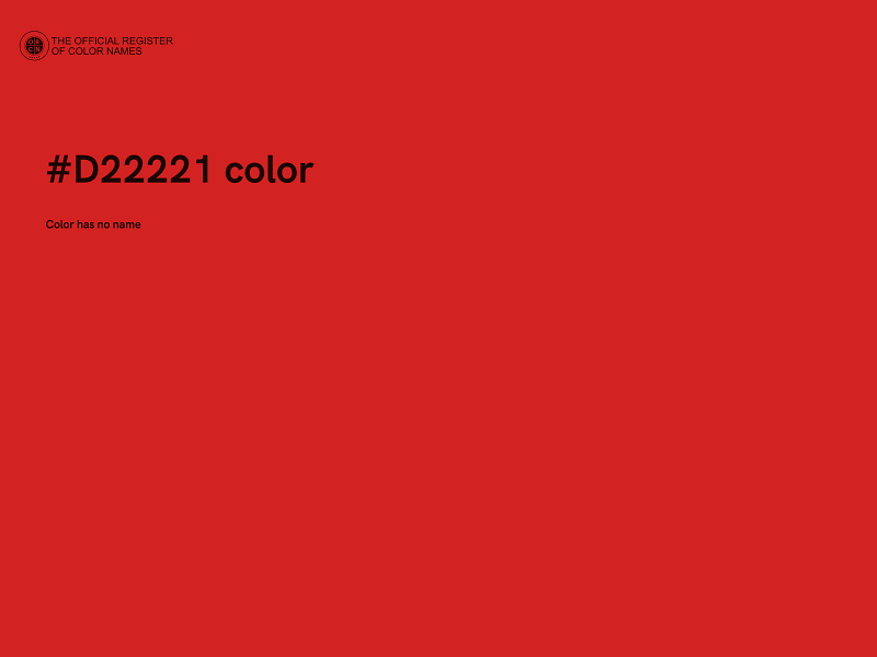 #D22221 color image