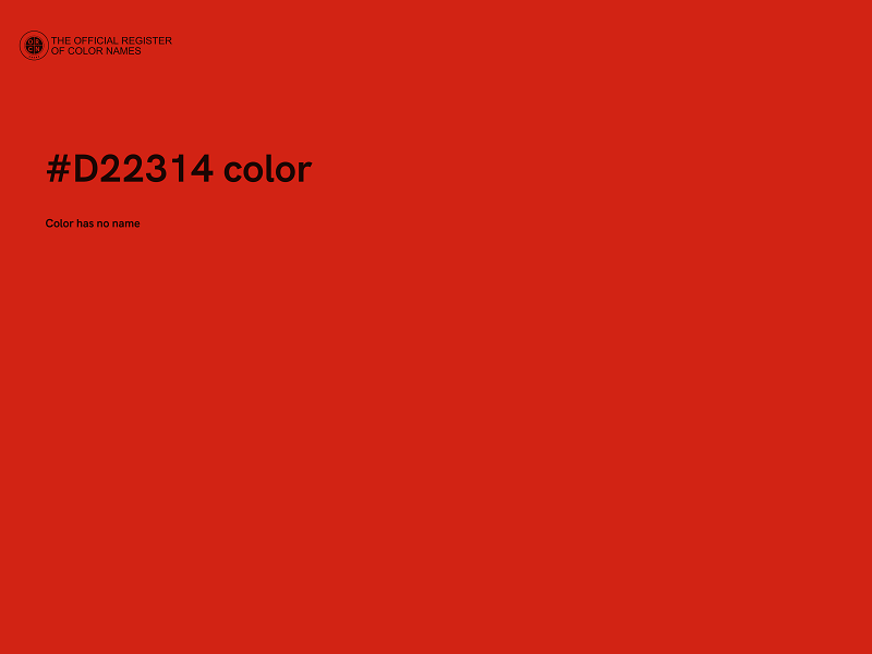 #D22314 color image