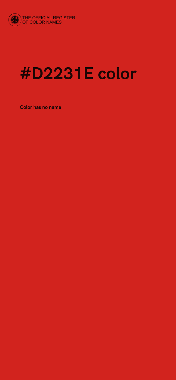 #D2231E color image