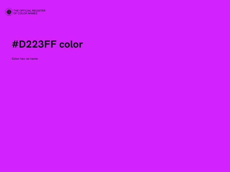 #D223FF color image