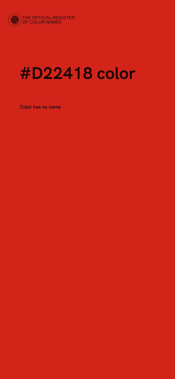 #D22418 color image