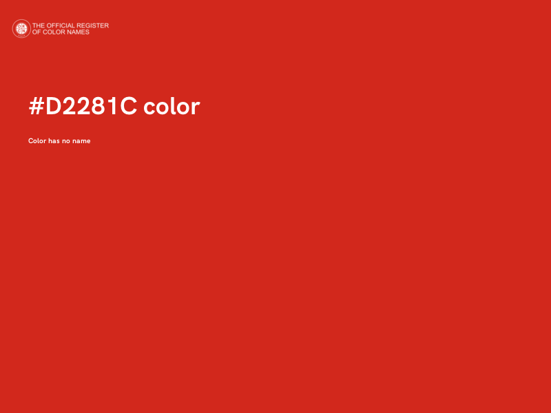 #D2281C color image