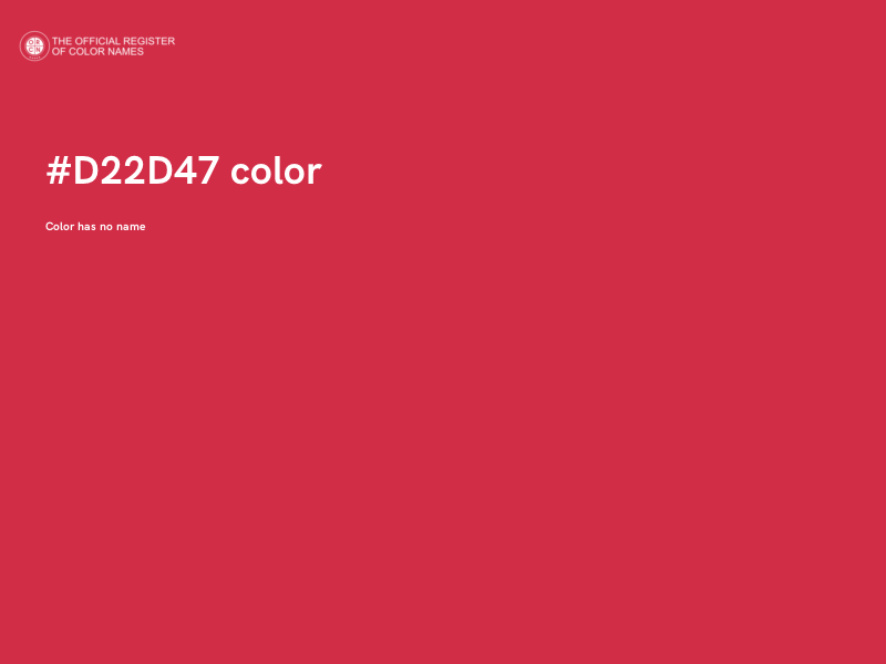 #D22D47 color image