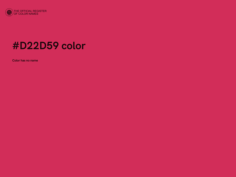 #D22D59 color image