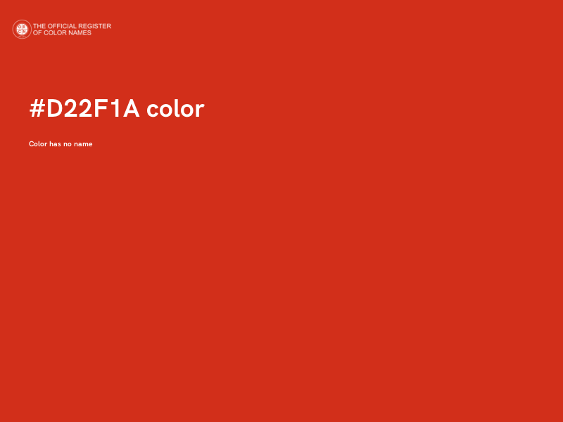 #D22F1A color image