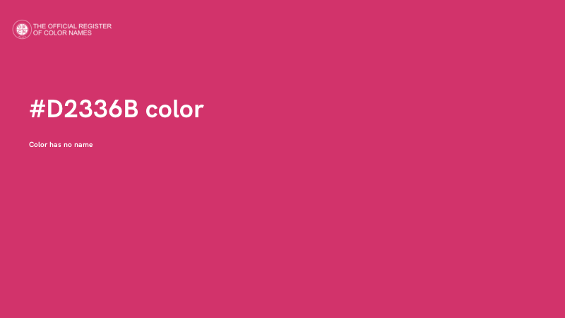 #D2336B color image