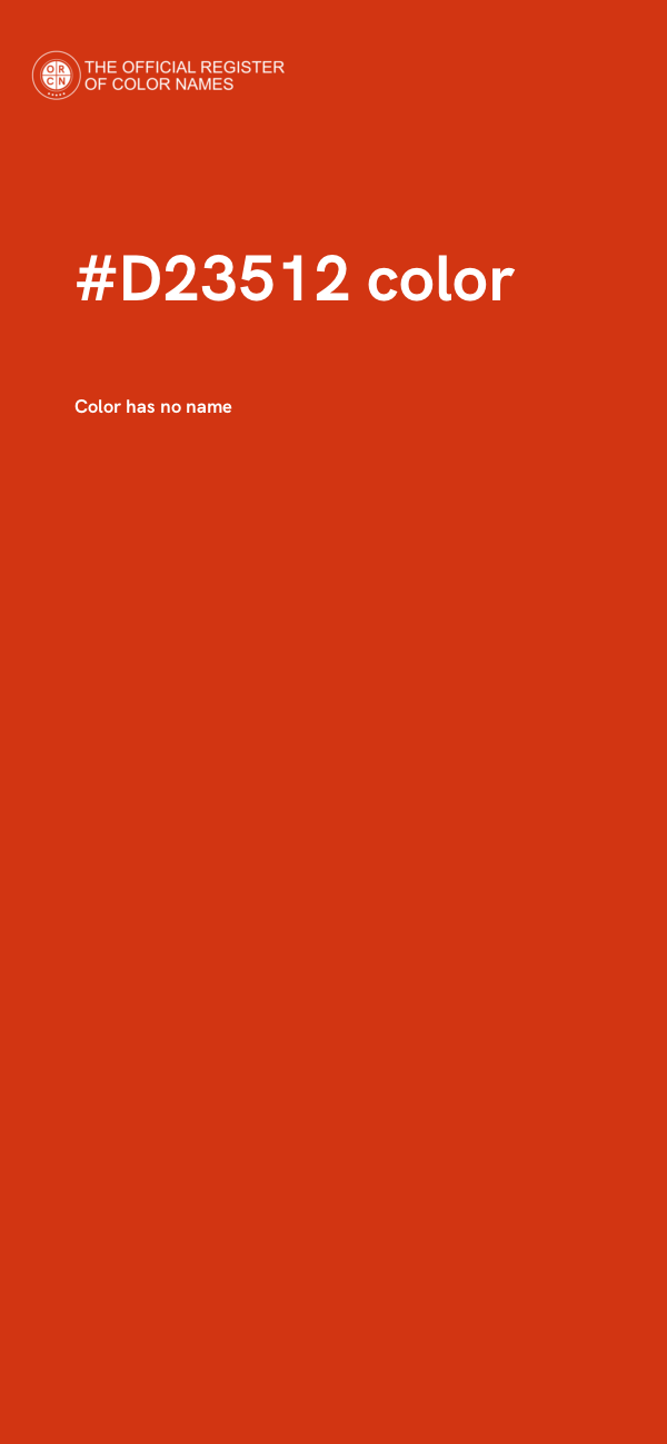 #D23512 color image