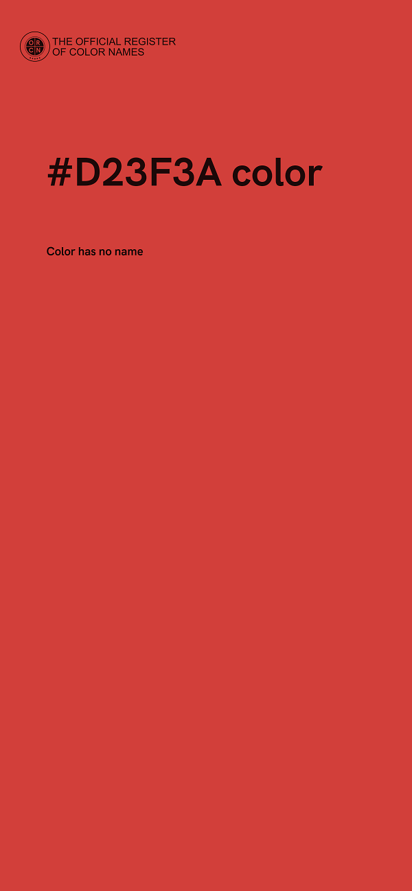 #D23F3A color image