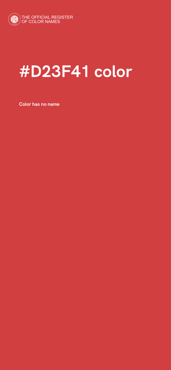 #D23F41 color image