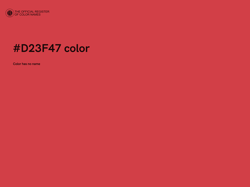 #D23F47 color image