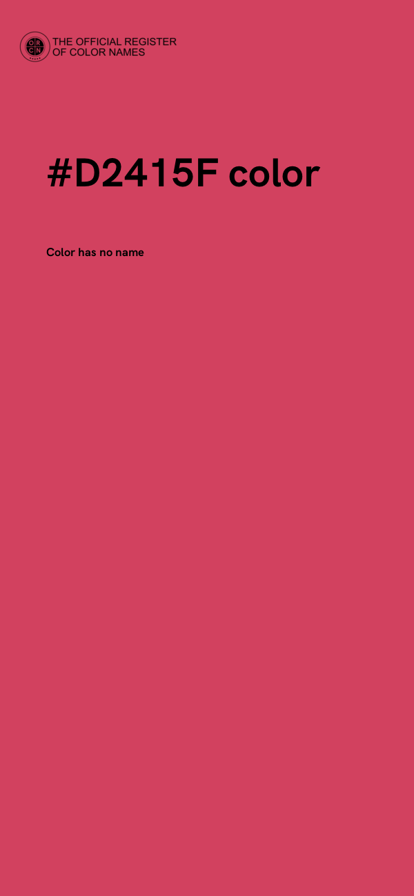#D2415F color image