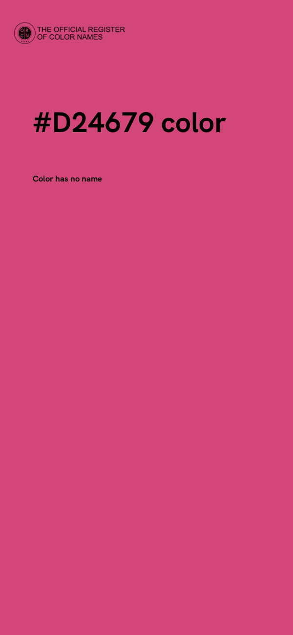 #D24679 color image