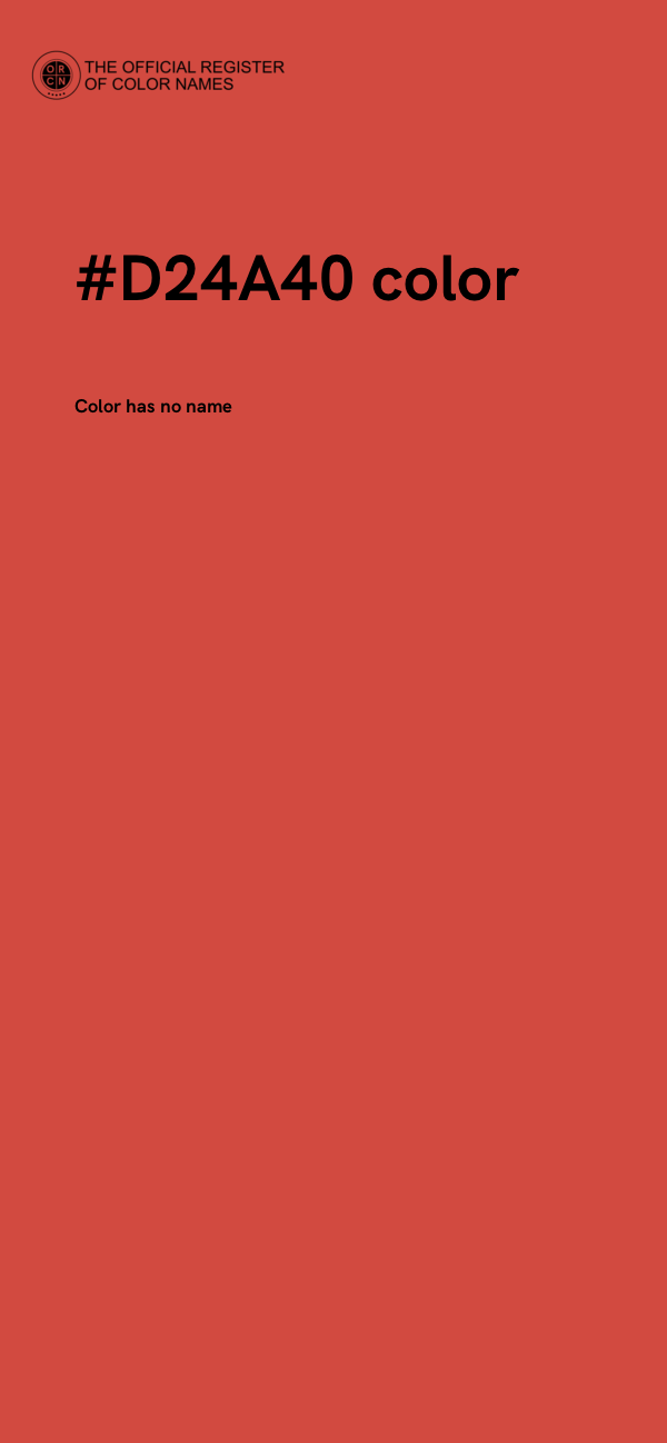 #D24A40 color image