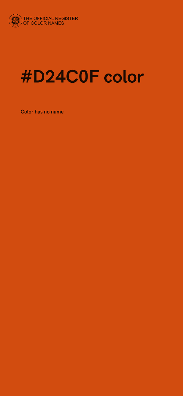#D24C0F color image