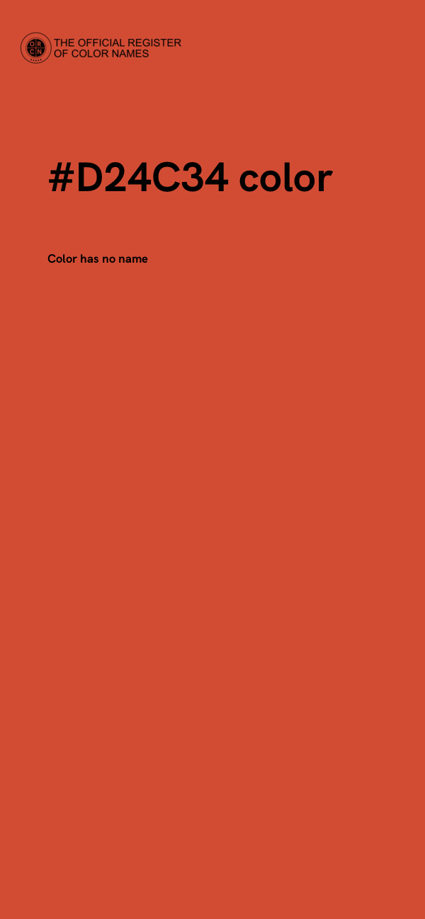 #D24C34 color image