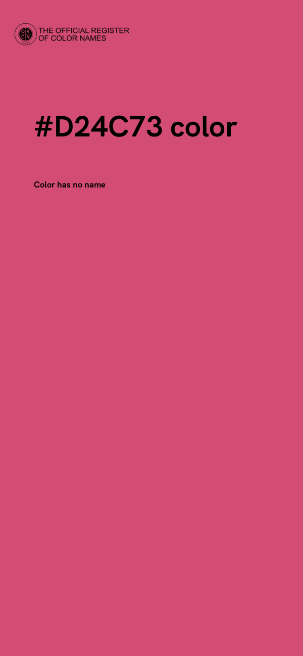 #D24C73 color image