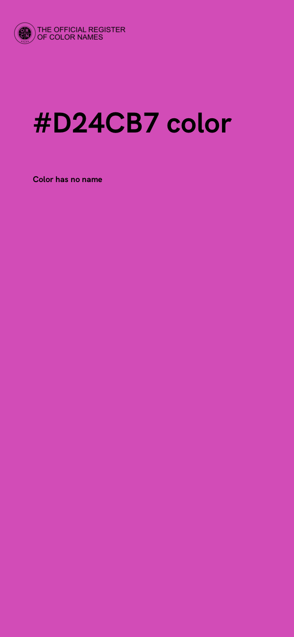#D24CB7 color image