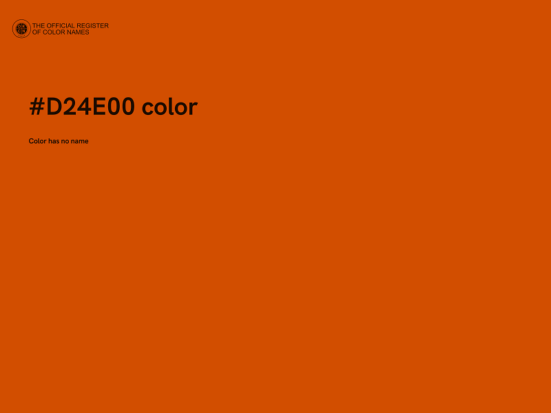 #D24E00 color image