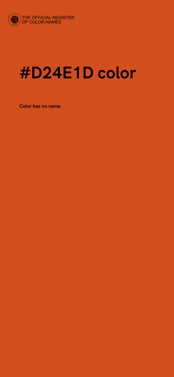 #D24E1D color image