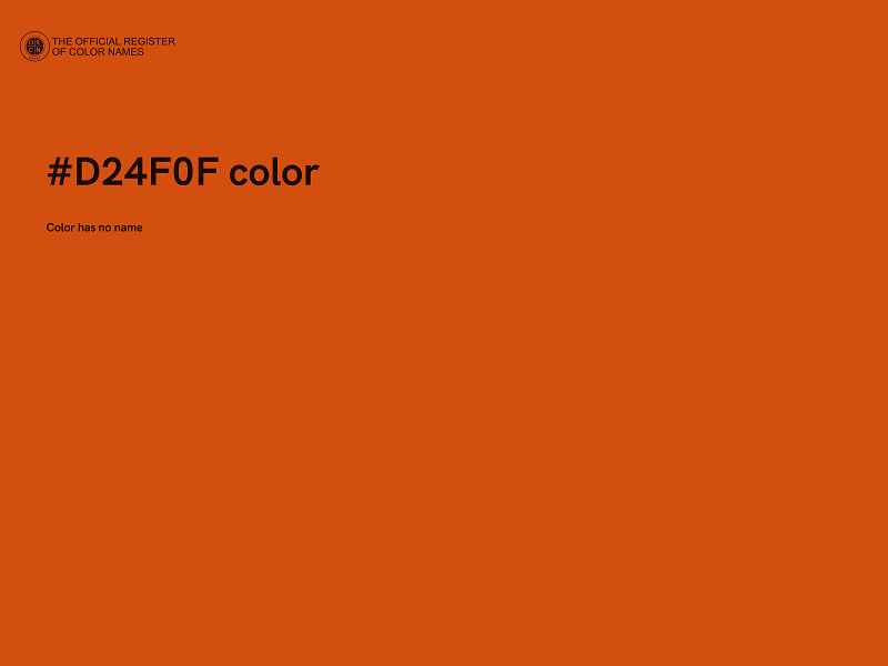 #D24F0F color image