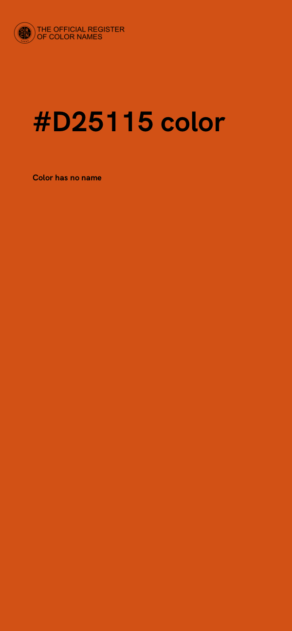 #D25115 color image