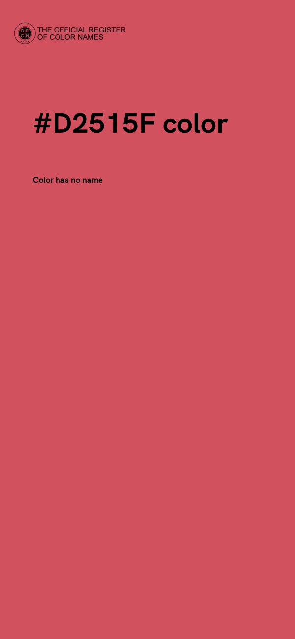 #D2515F color image