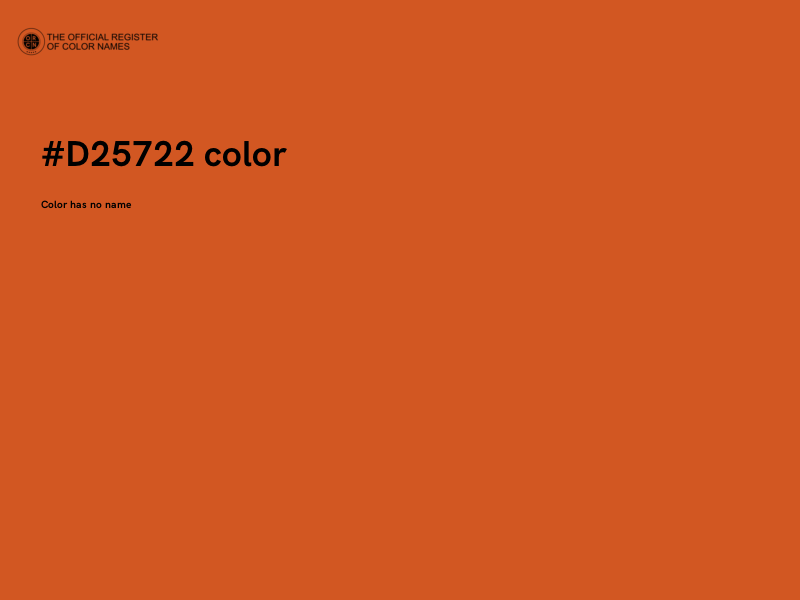 #D25722 color image