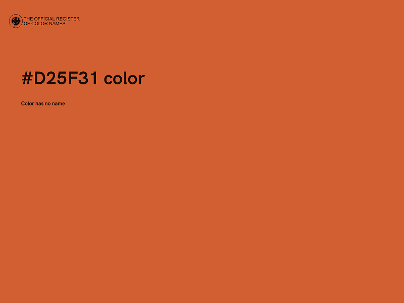 #D25F31 color image
