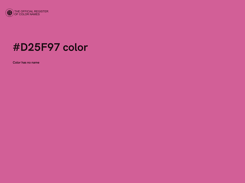 #D25F97 color image