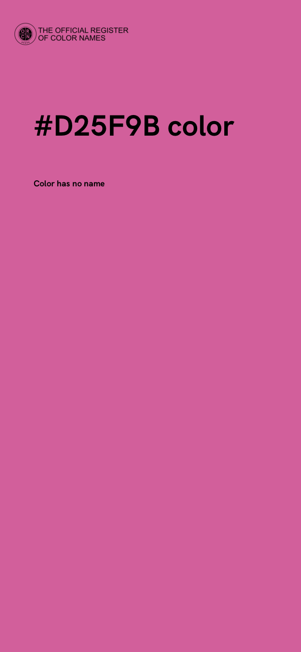 #D25F9B color image