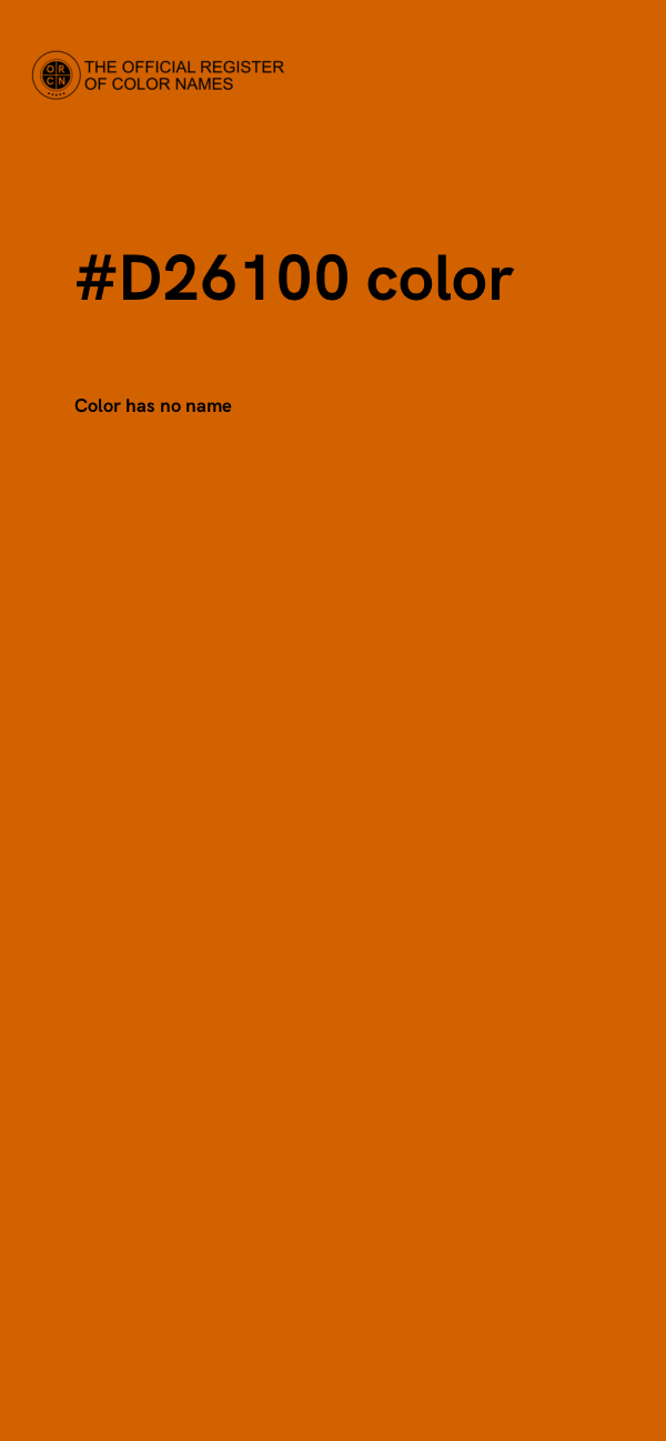 #D26100 color image