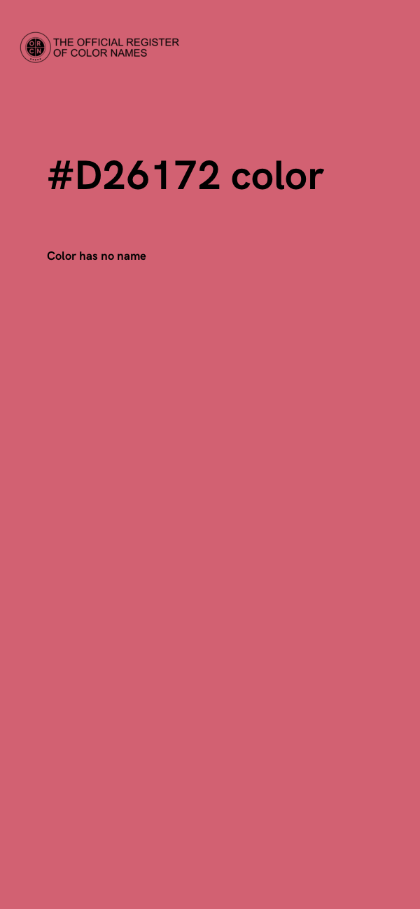#D26172 color image