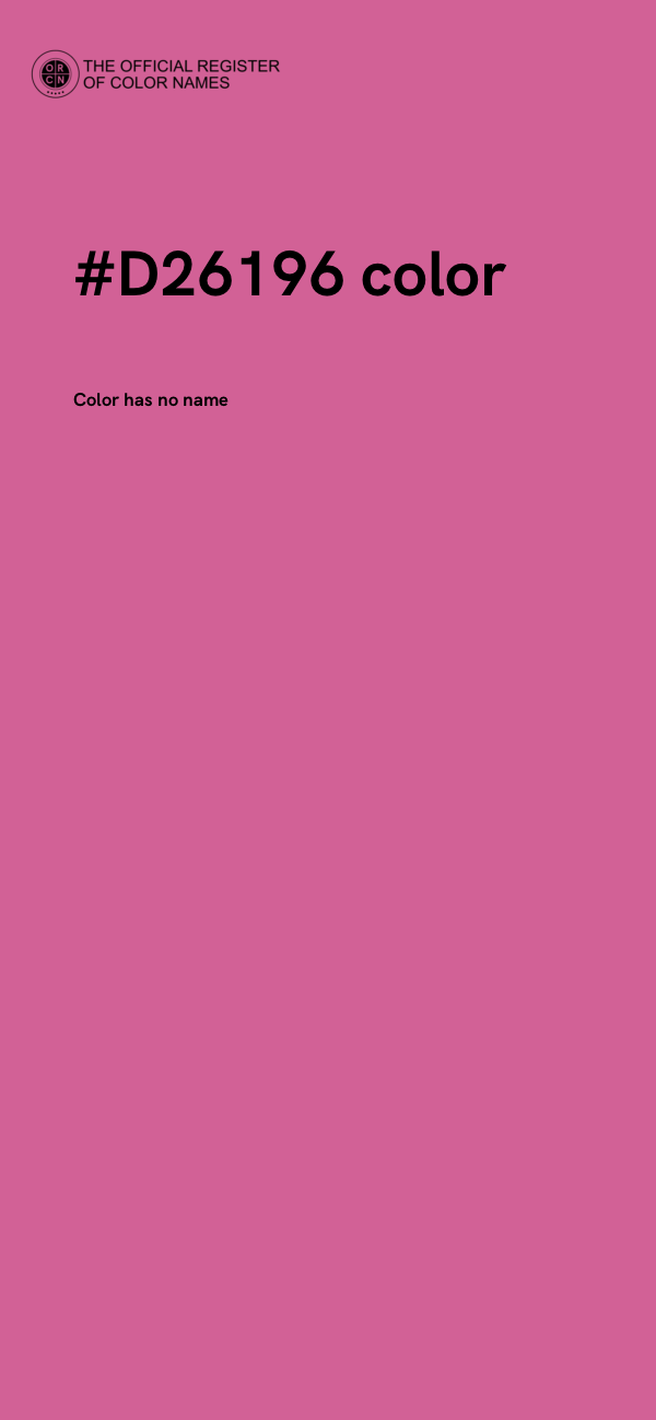 #D26196 color image