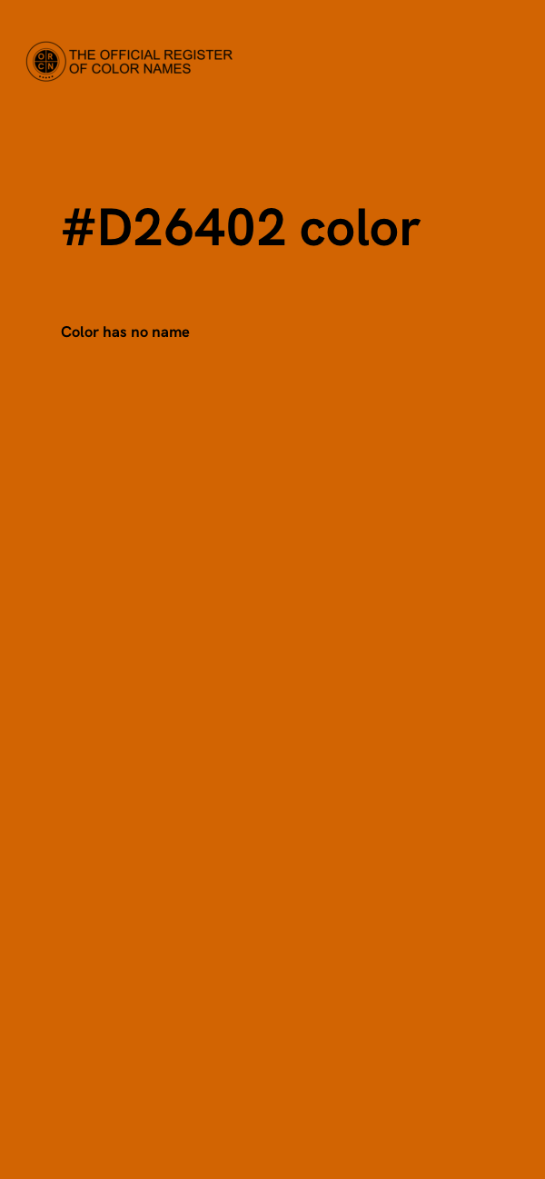 #D26402 color image