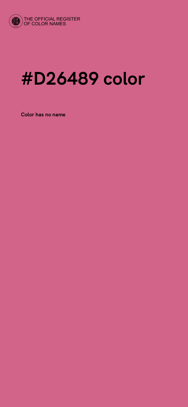 #D26489 color image