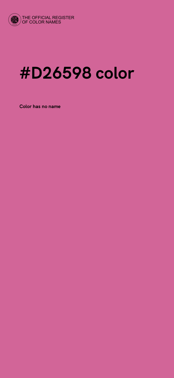 #D26598 color image
