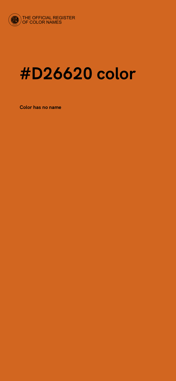 #D26620 color image