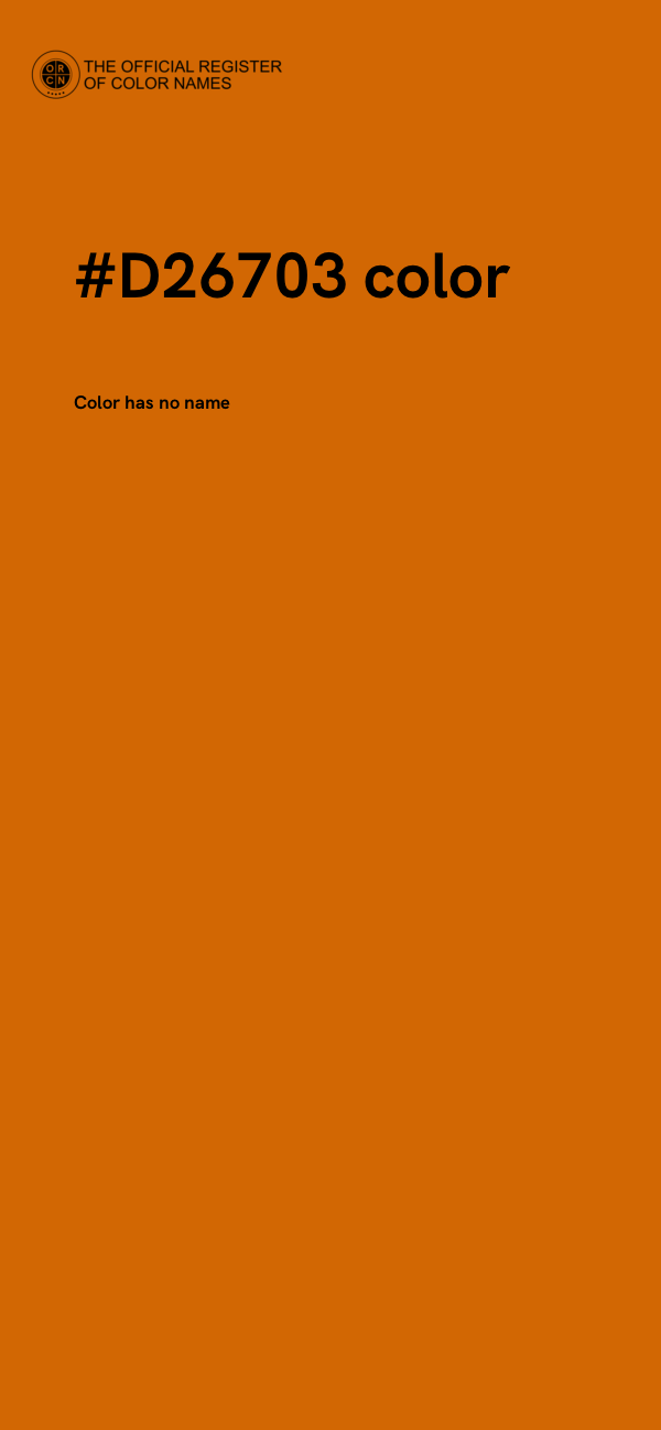 #D26703 color image
