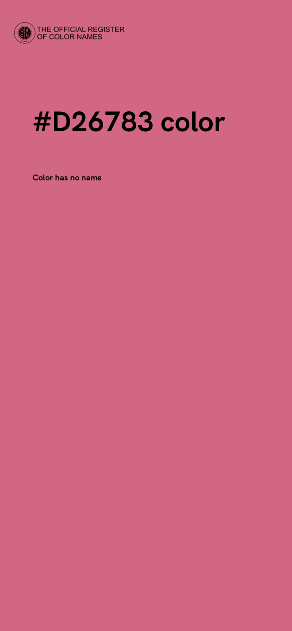 #D26783 color image