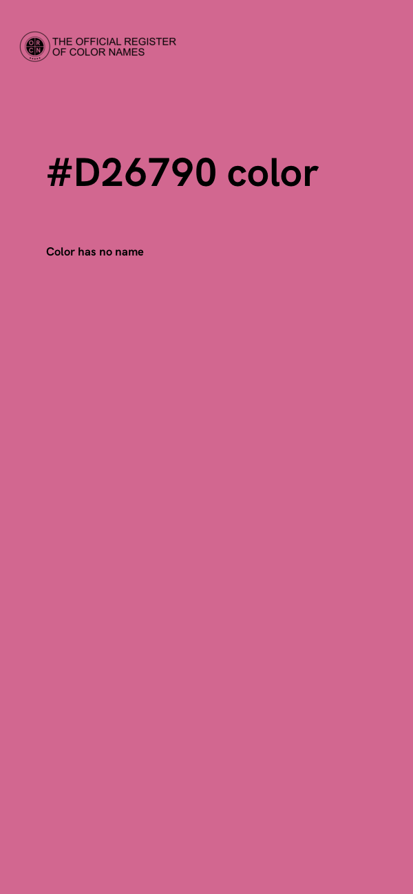 #D26790 color image