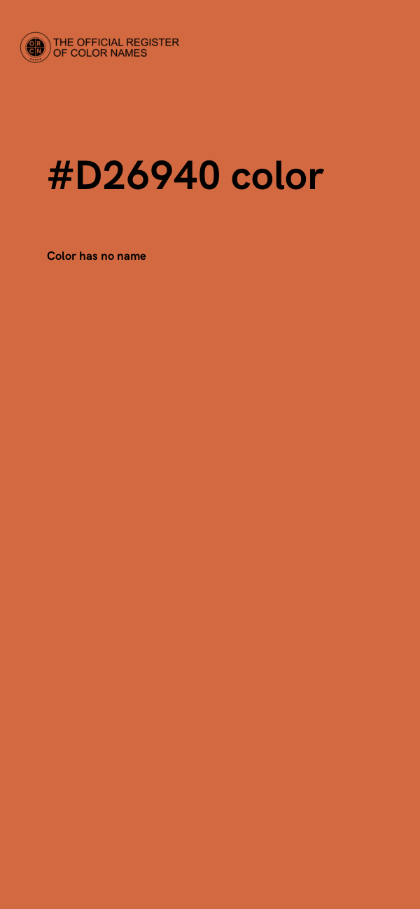 #D26940 color image