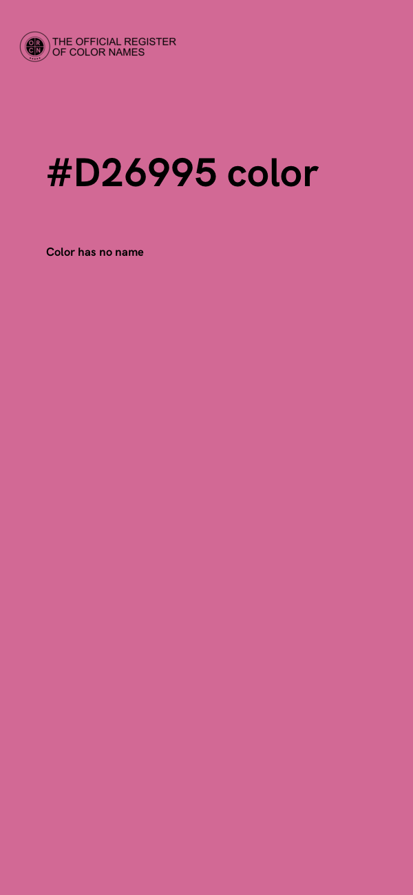 #D26995 color image