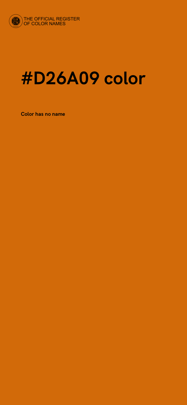 #D26A09 color image