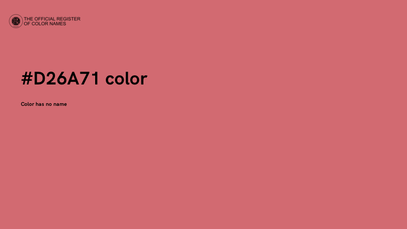#D26A71 color image