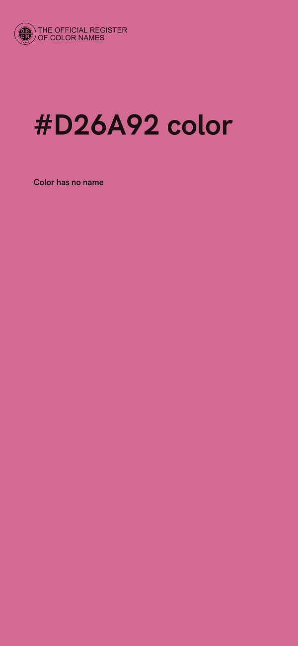 #D26A92 color image